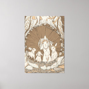Rabbit Festivities Canvas Print