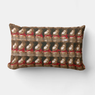 Rabbit figurine lot lumbar pillow