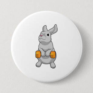 Rabbit Fitness Dumbbell 3 Inch Round Button