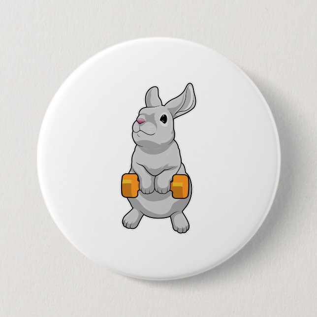 Rabbit Fitness Dumbbell 3 Inch Round Button (Front)