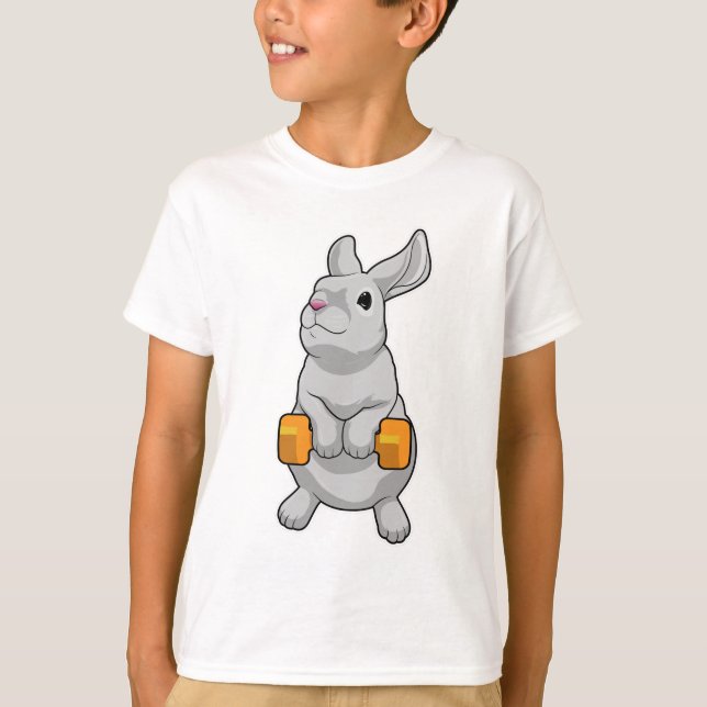 Rabbit Fitness Dumbbell T-Shirt (Front)