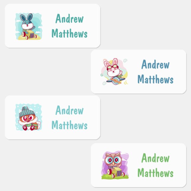 Rabbit Fox Owl Custom Personalized Name (Group)