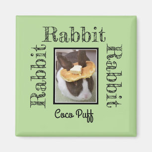 Rabbit Fridge Reminder Personalize Photo Luck Magnet
