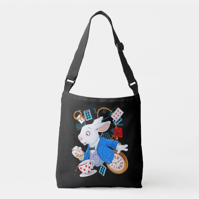 Rabbit Gift | Alice In Wonderland  - White Rabbit Crossbody Bag (Front)