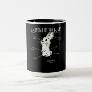 Rabbit Gift  Anatomy Of Bunny Cute Rabbit Pet Love Mug