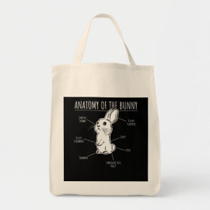 Rabbit Gift Anatomy Of Bunny Cute Rabbit Pet Love Tote Bag