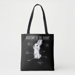 Rabbit Gift Anatomy Of Bunny Cute Rabbit Pet Love Tote Bag