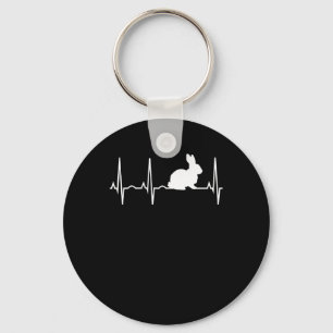 Rabbit Gift   Bunny Heartbeat Bunny Lovers Keychain