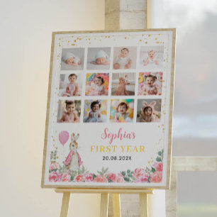 Rabbit Girl Anniversaire Photo Poster de l'étape