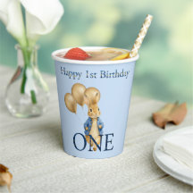 Rabbit Gold Balloons First Birthday 