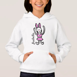 Rabbit Graphic Hoodie with Your Name