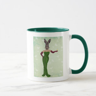 Rabbit Green Dress 2 Mug