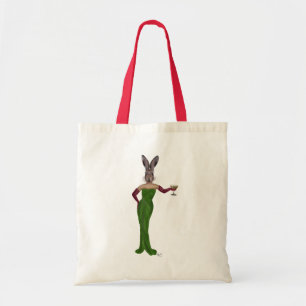 Rabbit Green Dress Tote Bag