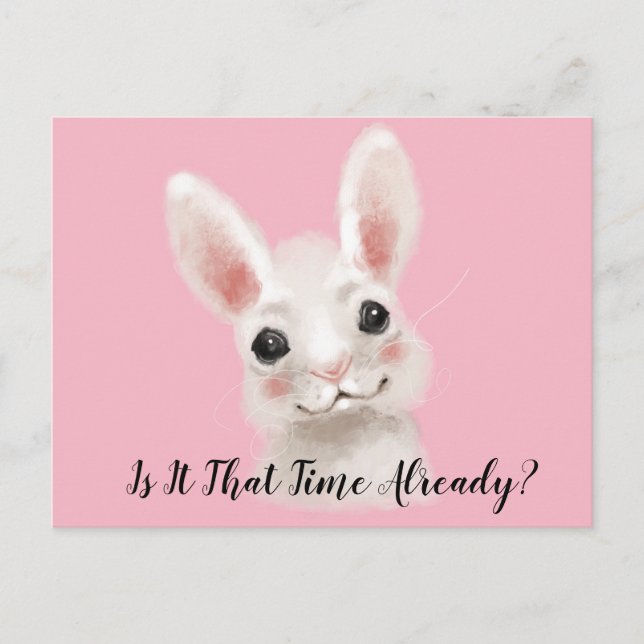 Rabbit Greetings Postcard (Front)