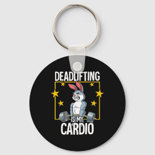 Rabbit Gym Weight Training Deadlift  Keychain