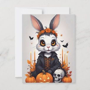 Rabbit Halloween Cute Adorable Funny Animal Cards