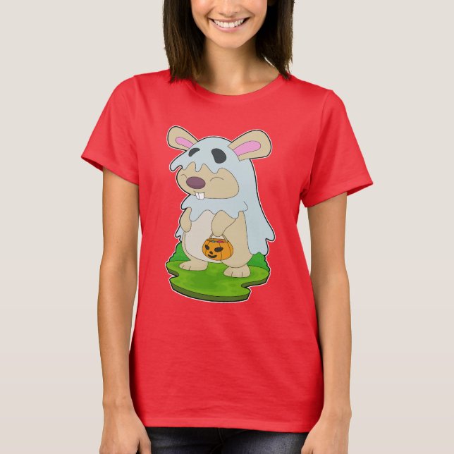 Rabbit Halloween Ghost T-Shirt (Front)