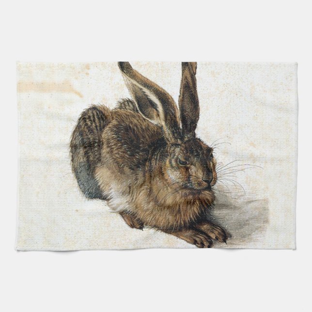 Rabbit Hare in the Snow - Durand Kitchen Towel (Horizontal)