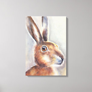 rabbit hare painting art canvas print