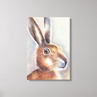 rabbit hare painting art canvas print