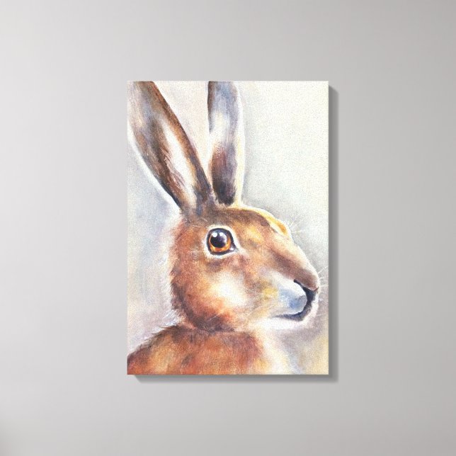 rabbit hare painting art canvas print (Front)