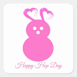 Rabbit Heart Sticker Happy Hop Day
