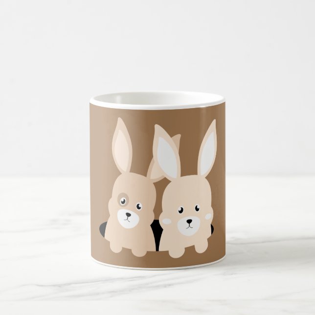 Rabbit hole clipart illustration  coffee mug (Center)