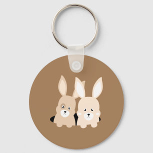 Rabbit hole clipart illustration keychain