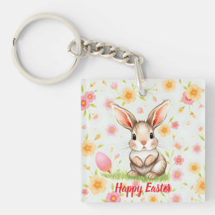 Rabbit Holiday Easter Modern Collection Keychain