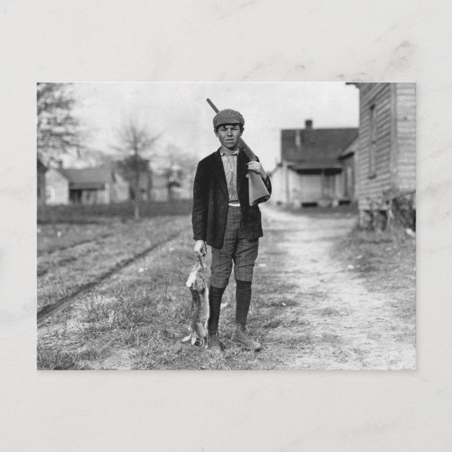 Rabbit Hunting, 1908 Postcard (Front)