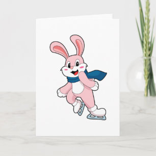 Rabbit Ice skating Ice skates Card
