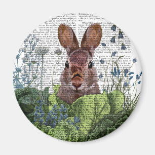Rabbit in a Cabbage Patch Magnet
