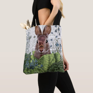 Rabbit in a Cabbage Patch Tote Bag