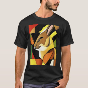Rabbit In A Geometric Abstract Style T-Shirt