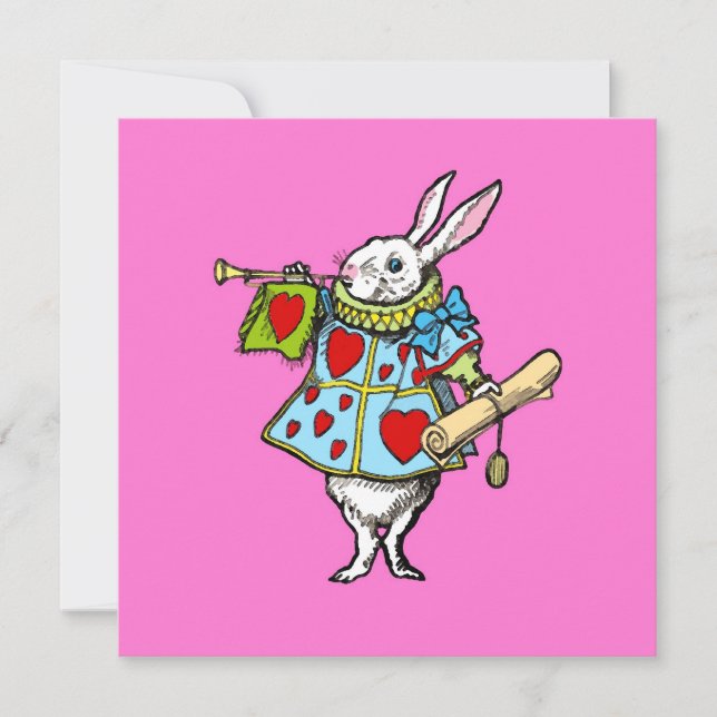 Rabbit in Alice Wonderland ~ Invitation (Front)