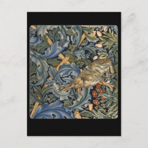 Rabbit in Forest by William Morris,    Postcard
