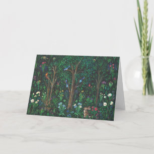 "Rabbit in Forest." (Full Painting) Greeting Card