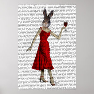 Rabbit in Red Dress Poster