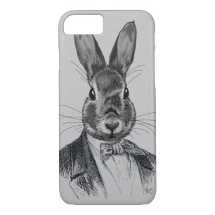 Rabbit In Suit Portrait iPhone 8/7 Case