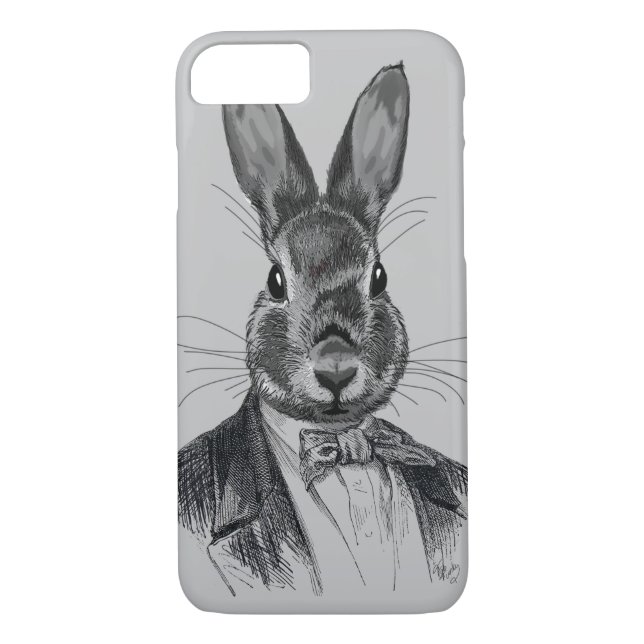 Rabbit In Suit Portrait Case-Mate iPhone Case (Back)