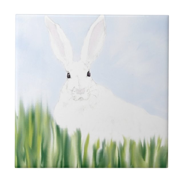 RABBIT IN THE FIELD TILE (Front)