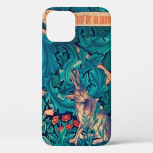 Rabbit in The Forest, William Morris iPhone 12 Case