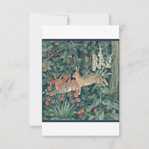 Rabbit In The Forest - William Morris Save The Date