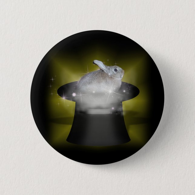 Rabbit  in the Magic Hat 2 Inch Round Button (Front)