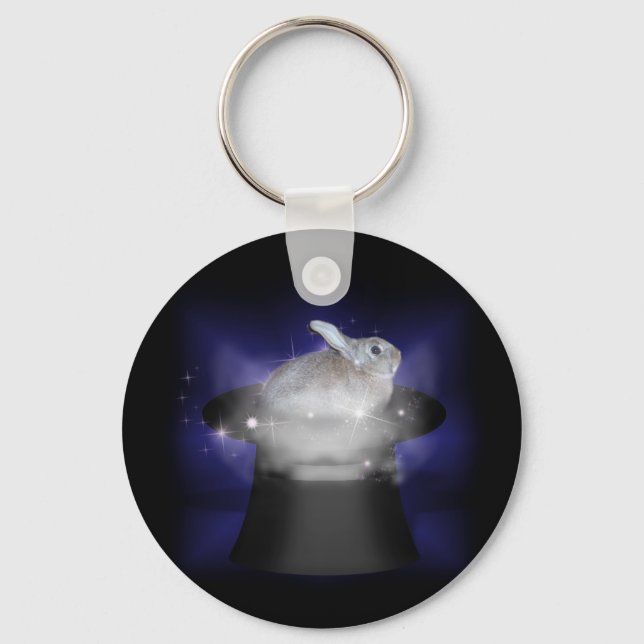 Rabbit  in the Magic Hat Keychain (Front)