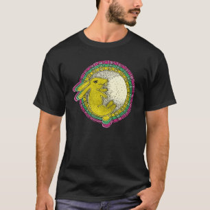Rabbit in the Moon TShirt (pink/green/yellow)