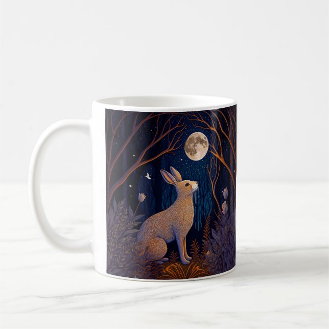 Rabbit in the Moonlight Coffee Mug (Left)
