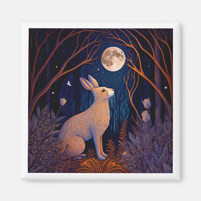 Rabbit in the Moonlight Magnet (Front)