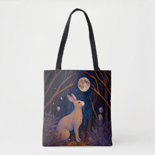 Rabbit in the Moonlight Tote Bag