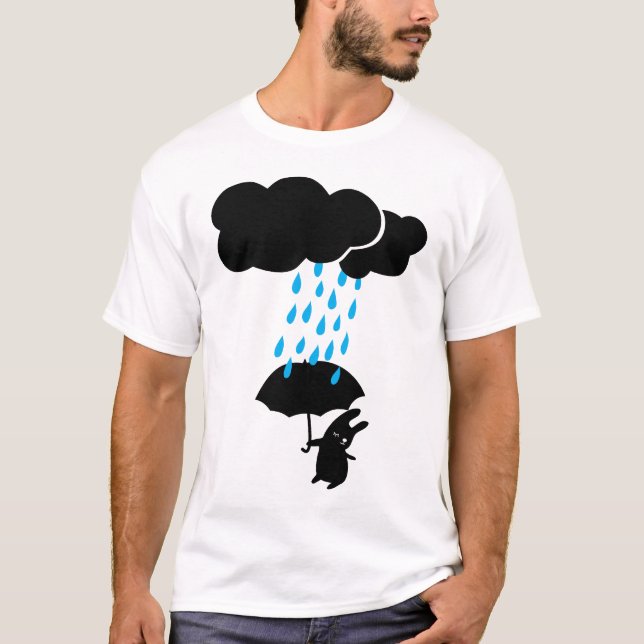 Rabbit in the rain T-Shirt (Front)